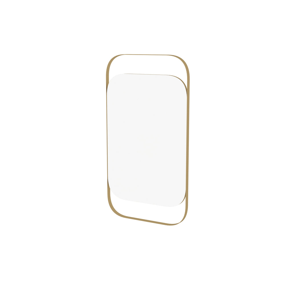 Aveline Rectangular Gold Metal Wall Mirror — view 5