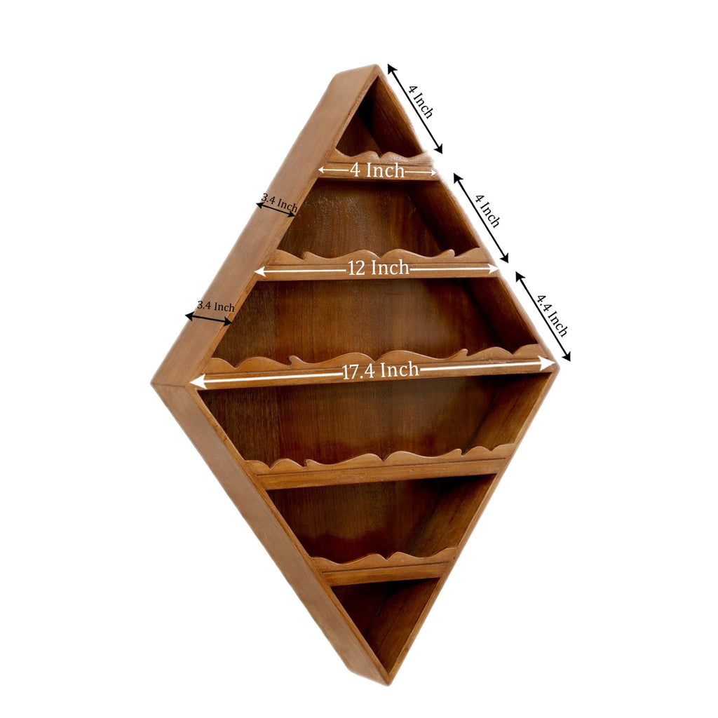 Dahlia Solid Wood Wall Shelf — view 3