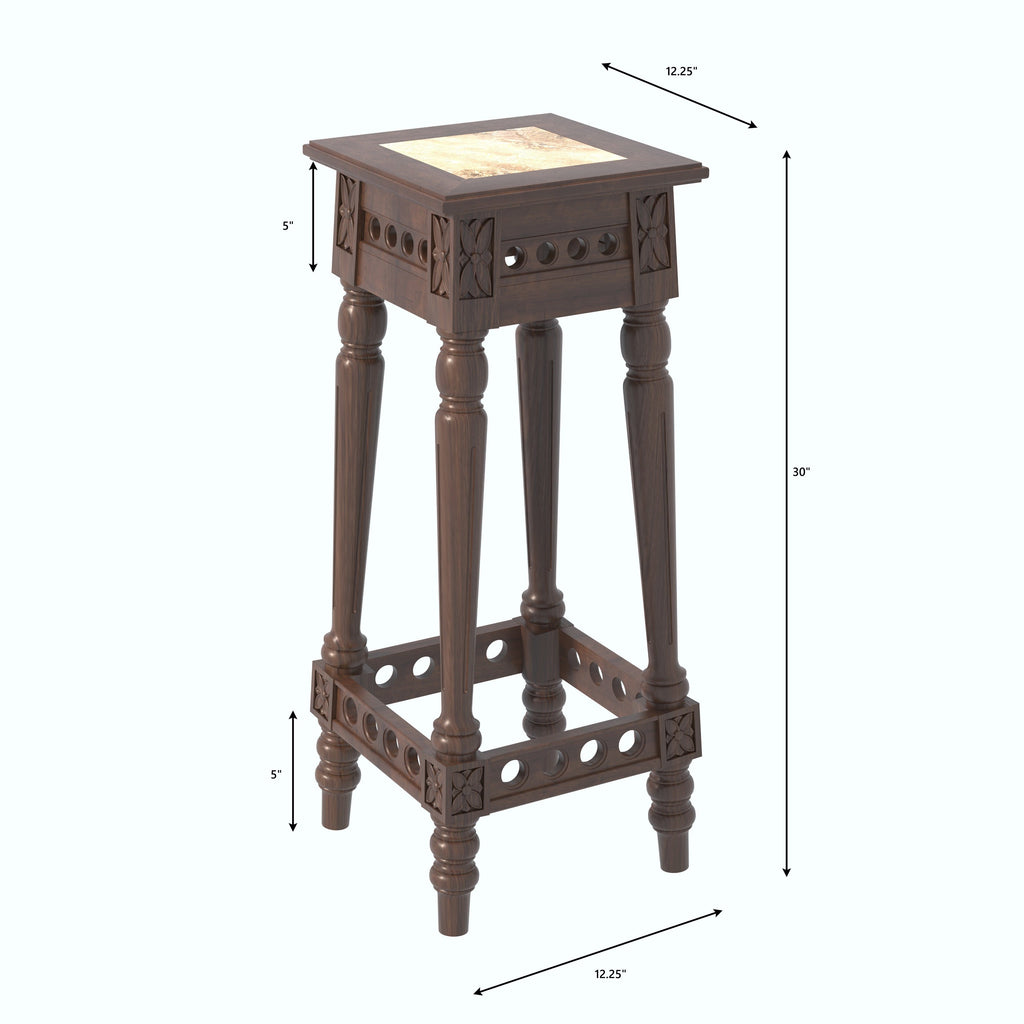 Aveline Carved Plant Stand — view 5