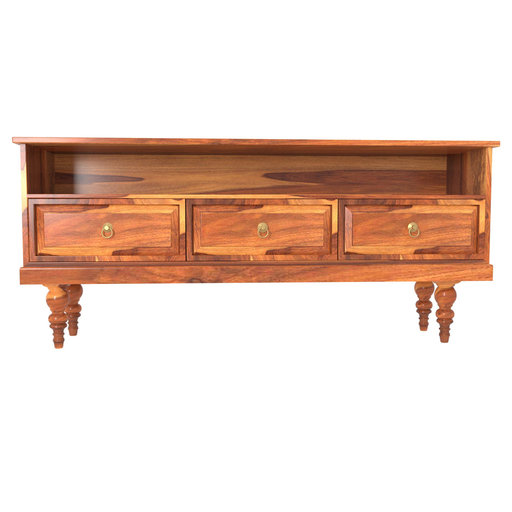 Renata Solid Wood TV Unit — view 5