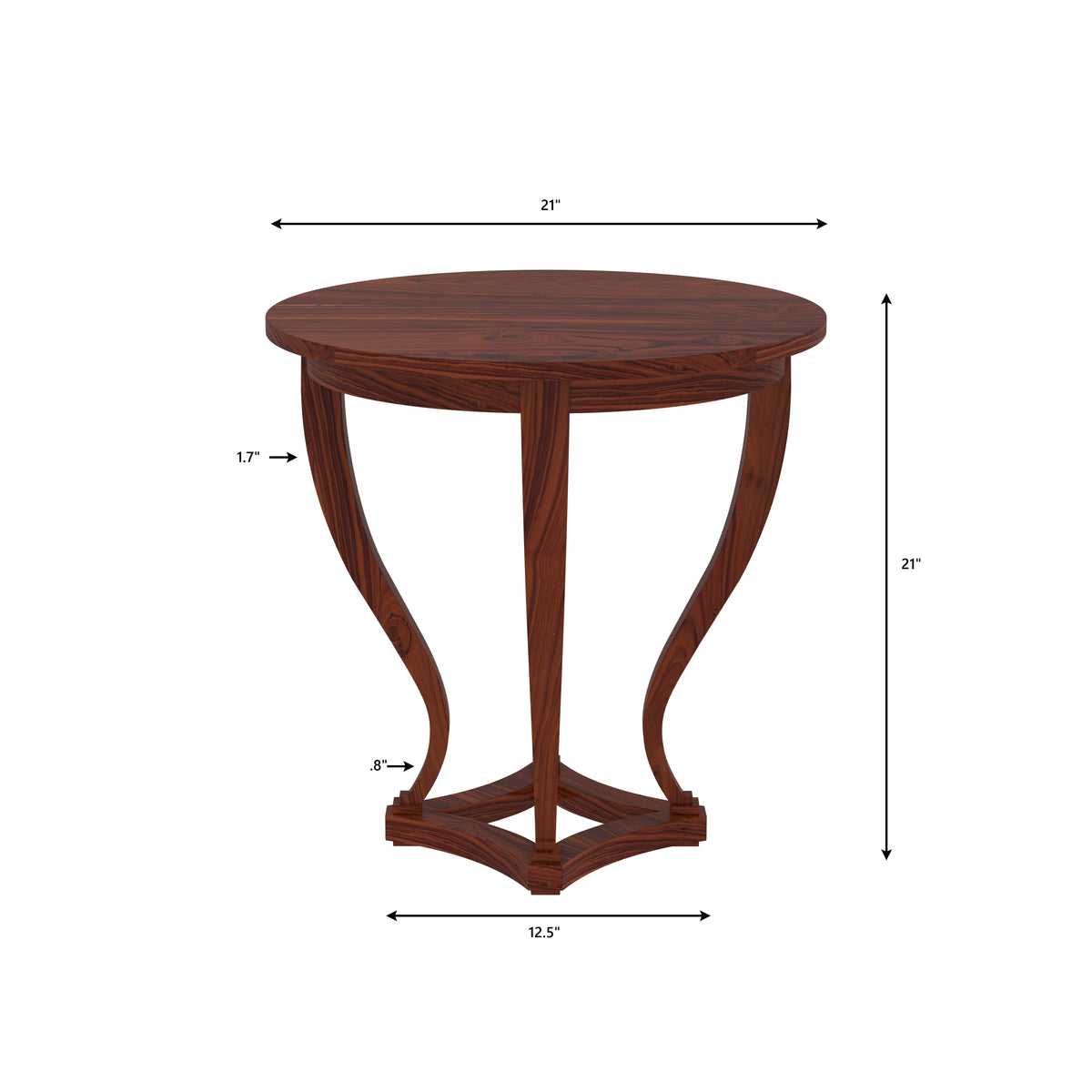 Laurel Round Curved Side Table — view 5