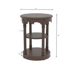 Ivy Carved Round Side Table — view 2