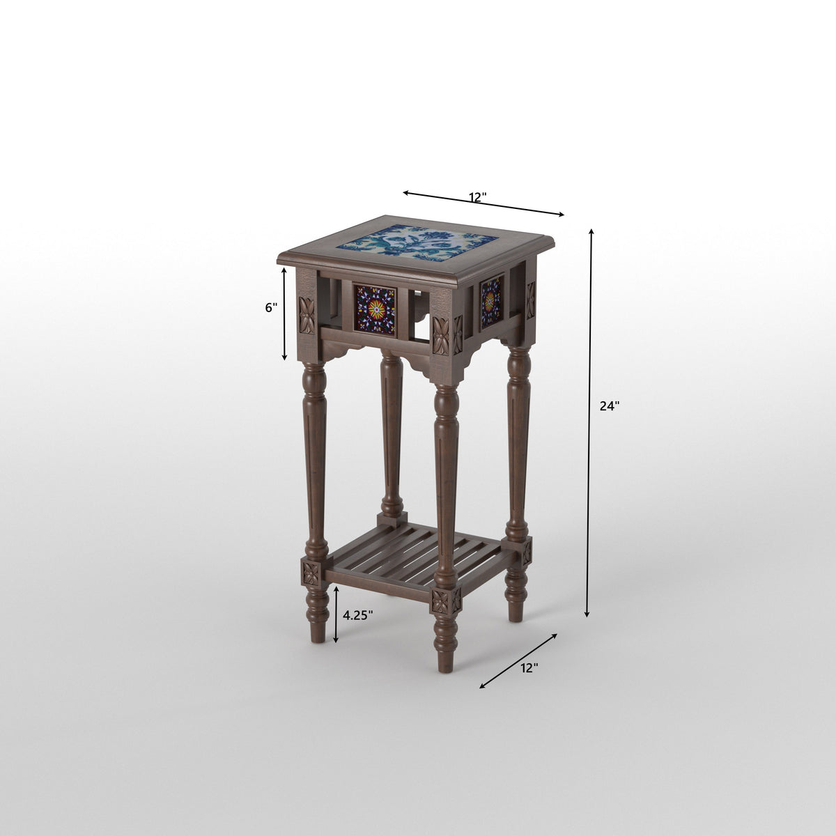 Arden Panelled Plant Stand — view 5