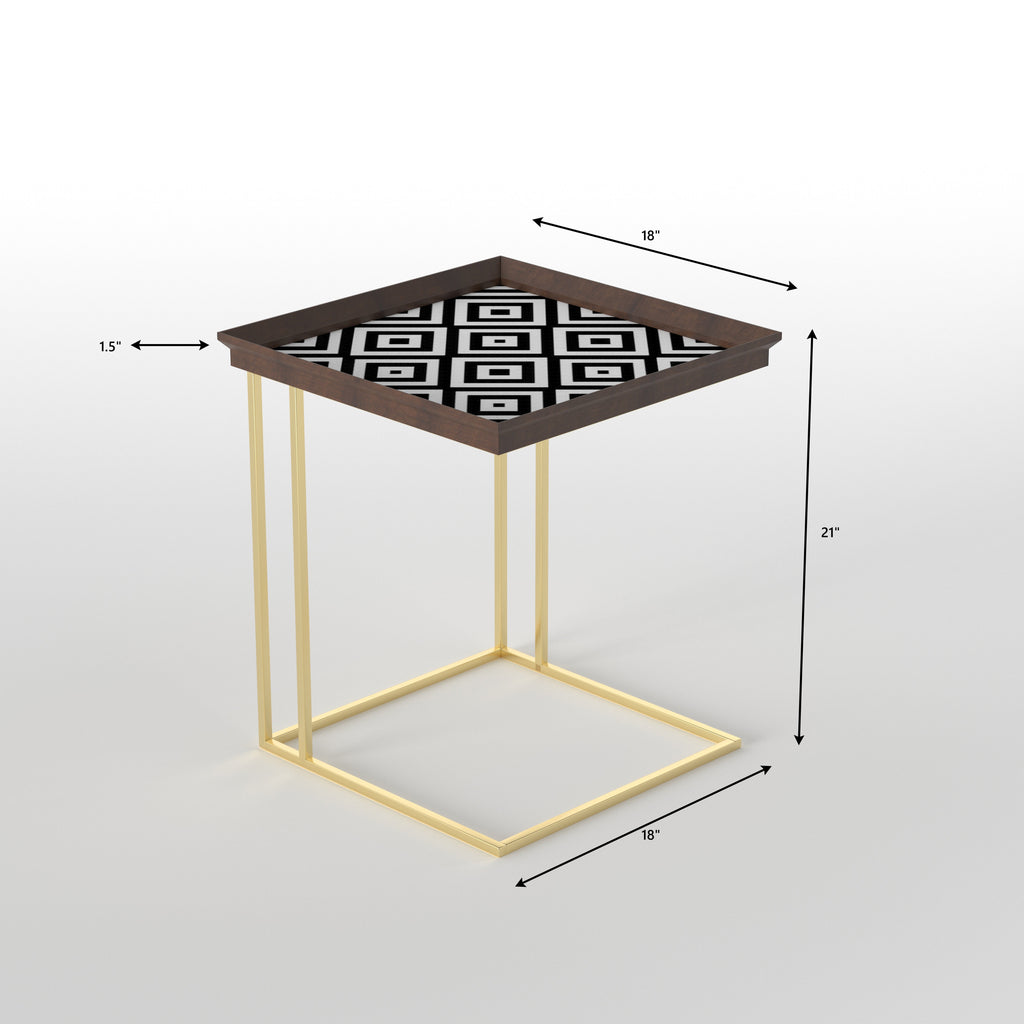Elodie Geometric Metal Side Table — view 5