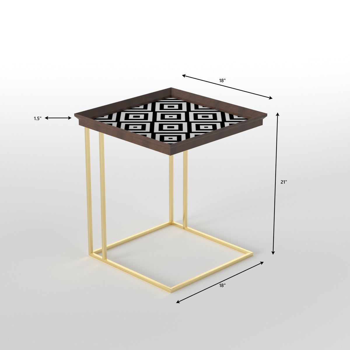 Elodie Geometric Metal Side Table — view 5