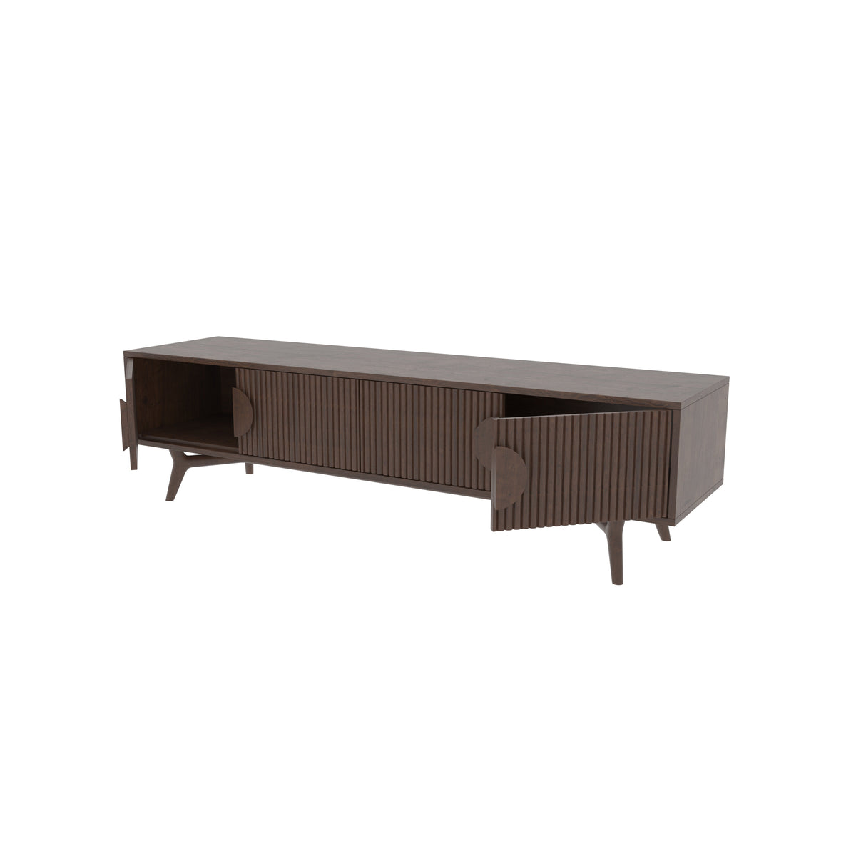 Dalia Panelled Mid-Century TV Unit — view 6