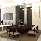Eira Solid Wood Low Dining Set – product image 1