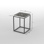 Emery Floral Arabesque Metal Side Table — view 5