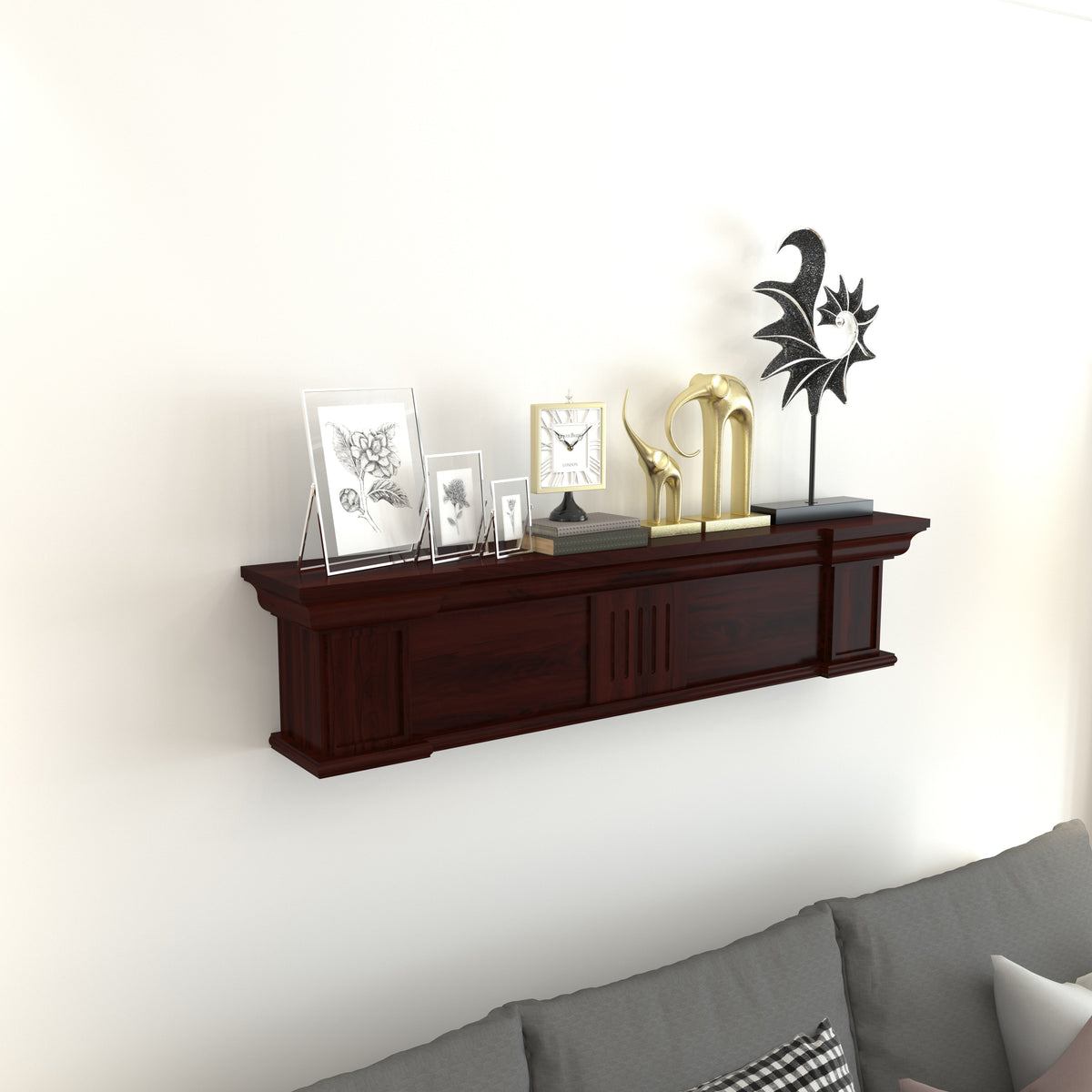 Riva Solid Wood Wall Shelf — view 1
