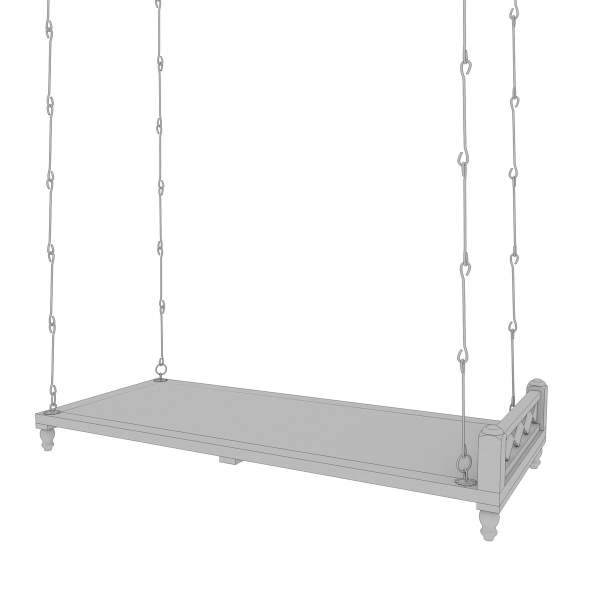 Lyra Solid Wood Hanging Swing — view 5