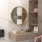 Dalia Round Gold Metal Wall Mirror — view 1