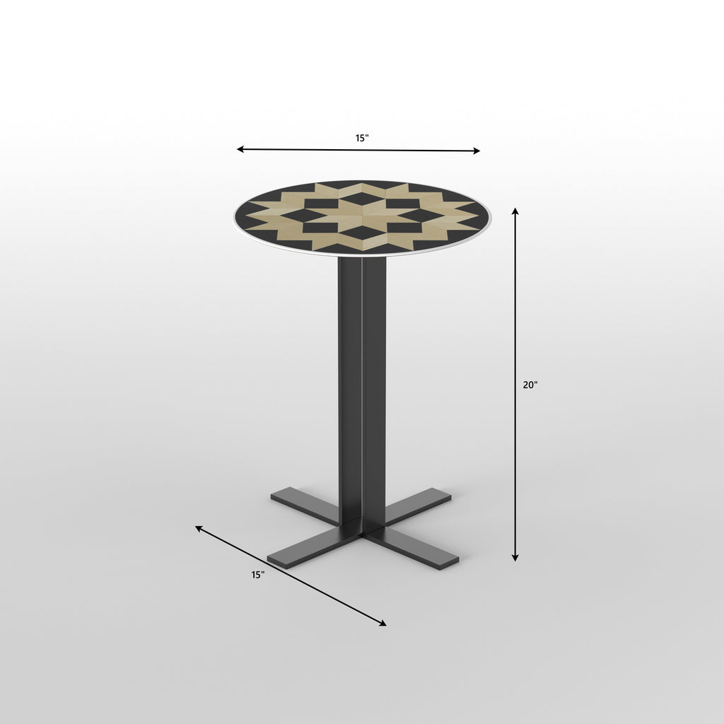 Elise Geometric Metal Side Table — view 5