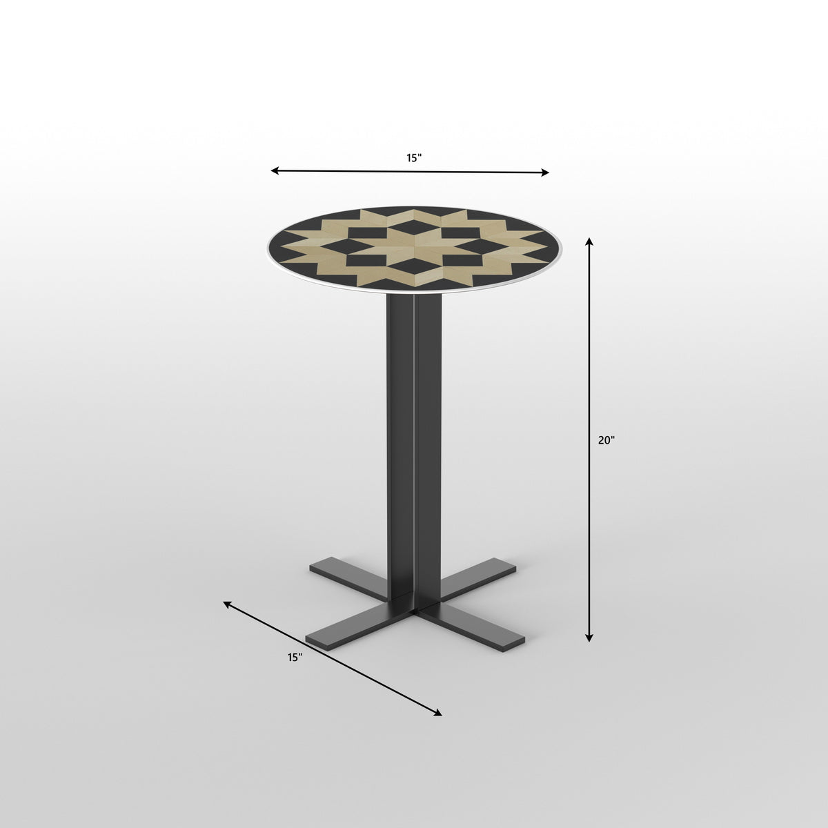 Elise Geometric Metal Side Table — view 5