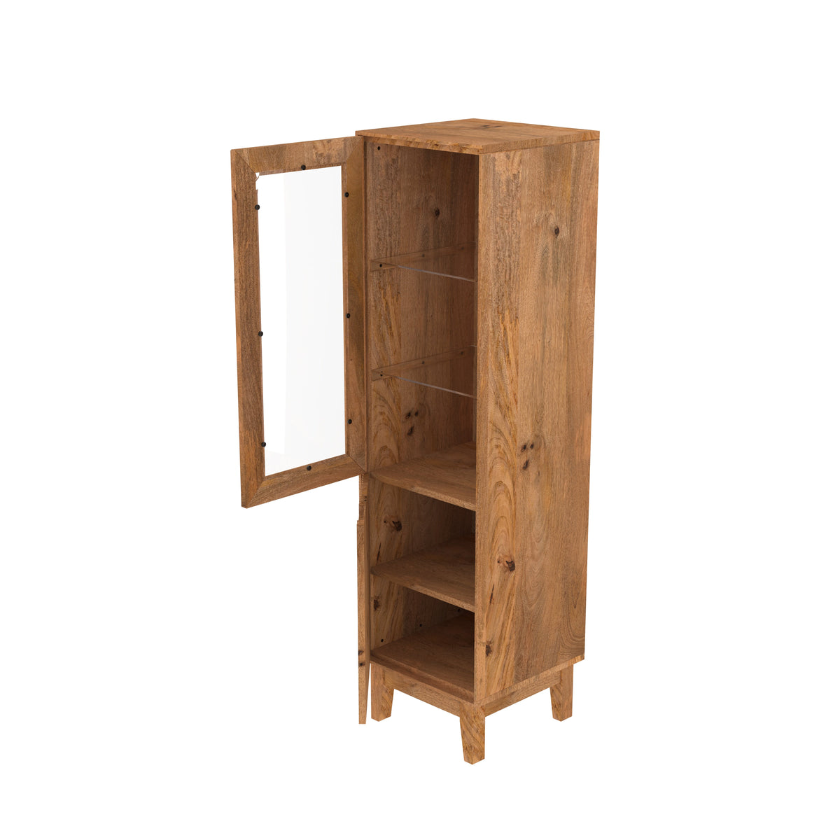 Dalia Glass Panel Storage Cabinet — view 7