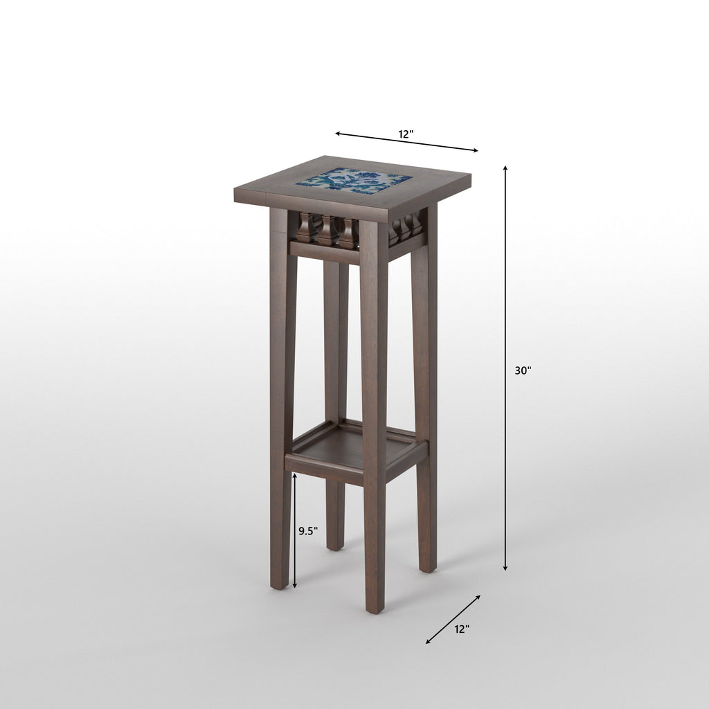 Calista Inlay Pedestal Side Table — view 5