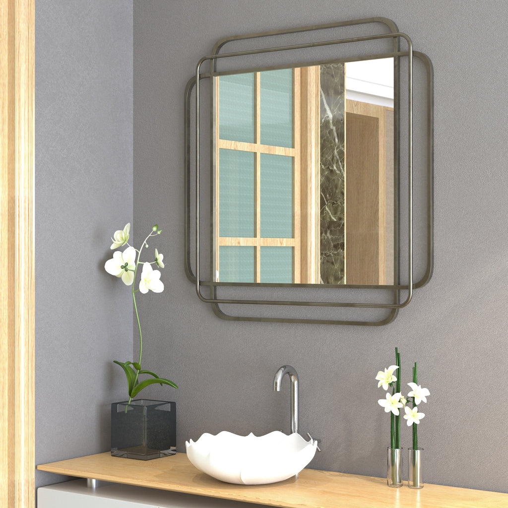 Briar Square Corner Metal Wall Mirror — view 1