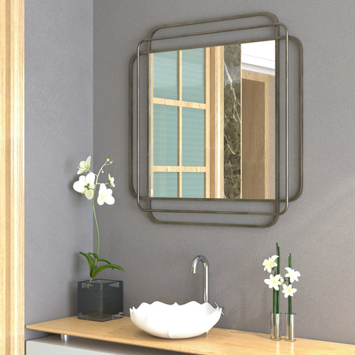 Briar Square Corner Metal Wall Mirror — view 1