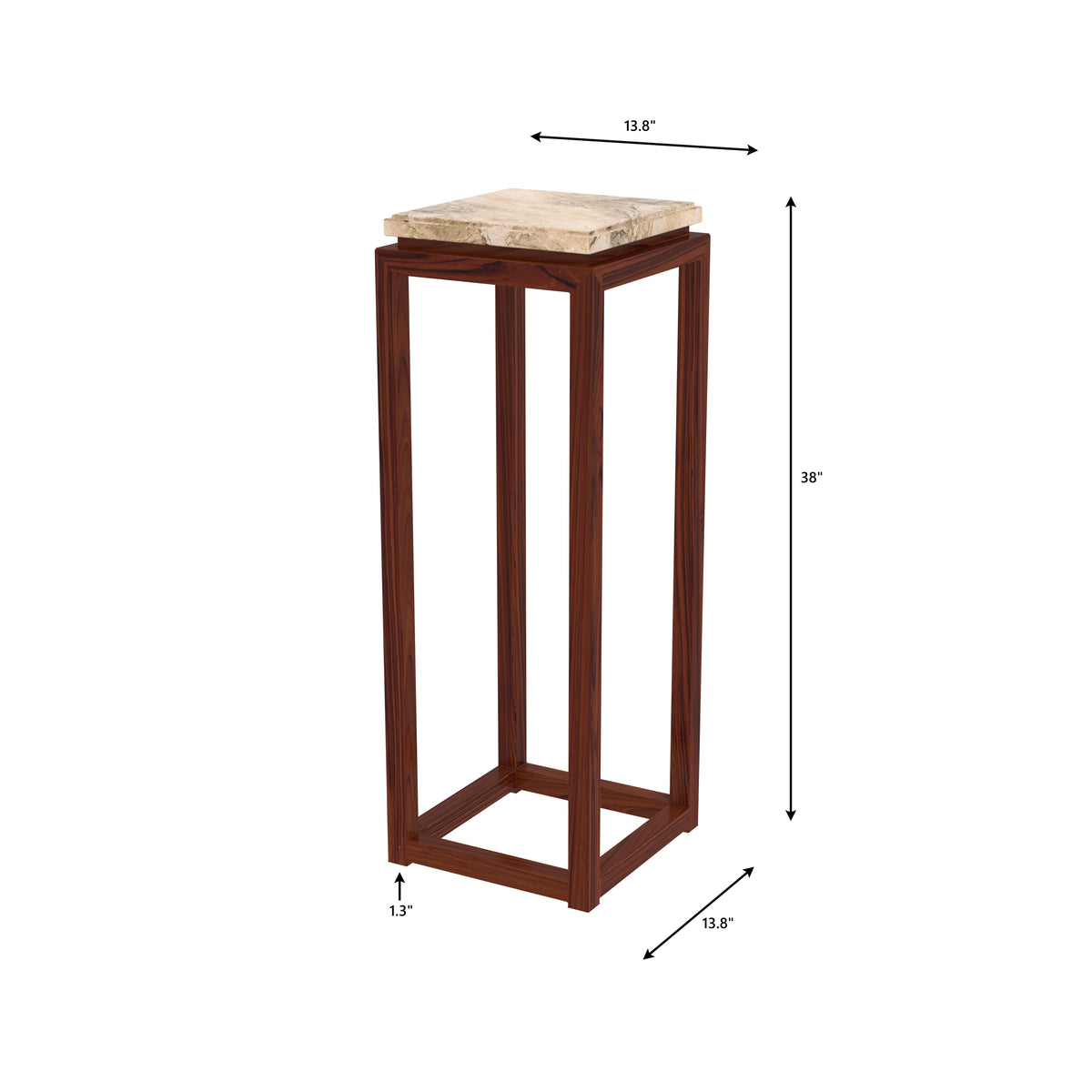 Kaia Pedestal Side Table — view 2