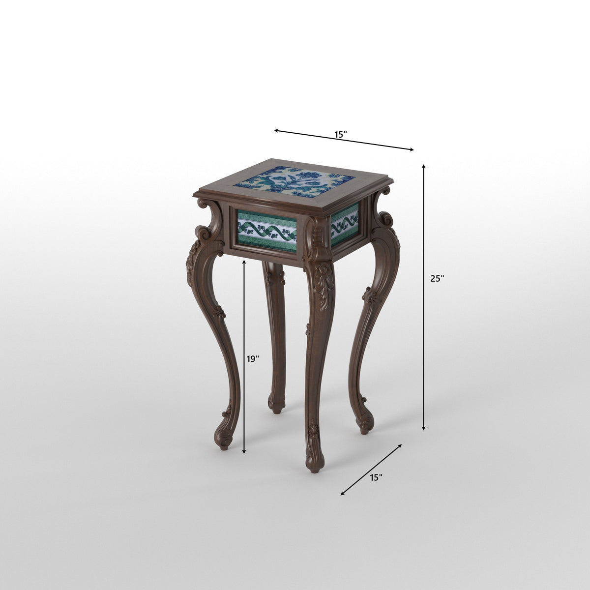 Calla Inlay Tiled Side Table — view 5