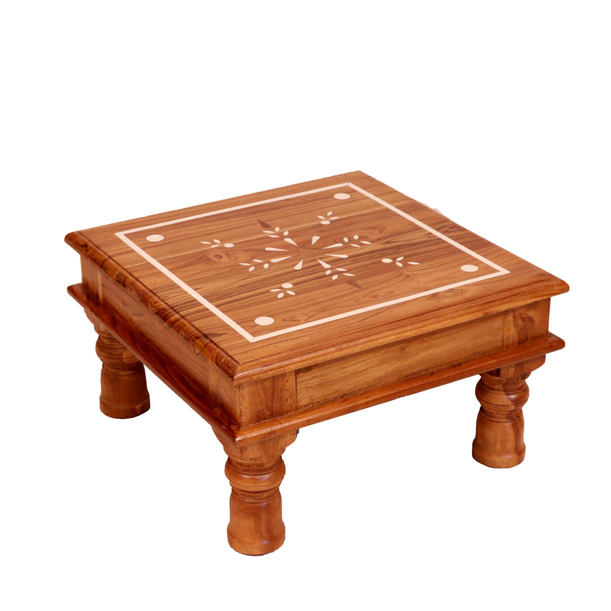 Elodie Floral Inlay Bajot Table — view 1