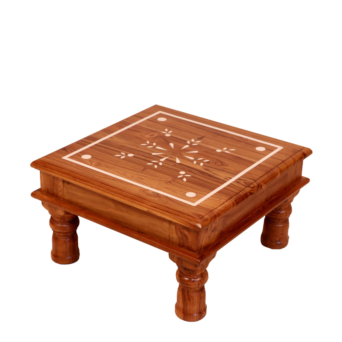 Elodie Floral Inlay Bajot Table — view 3