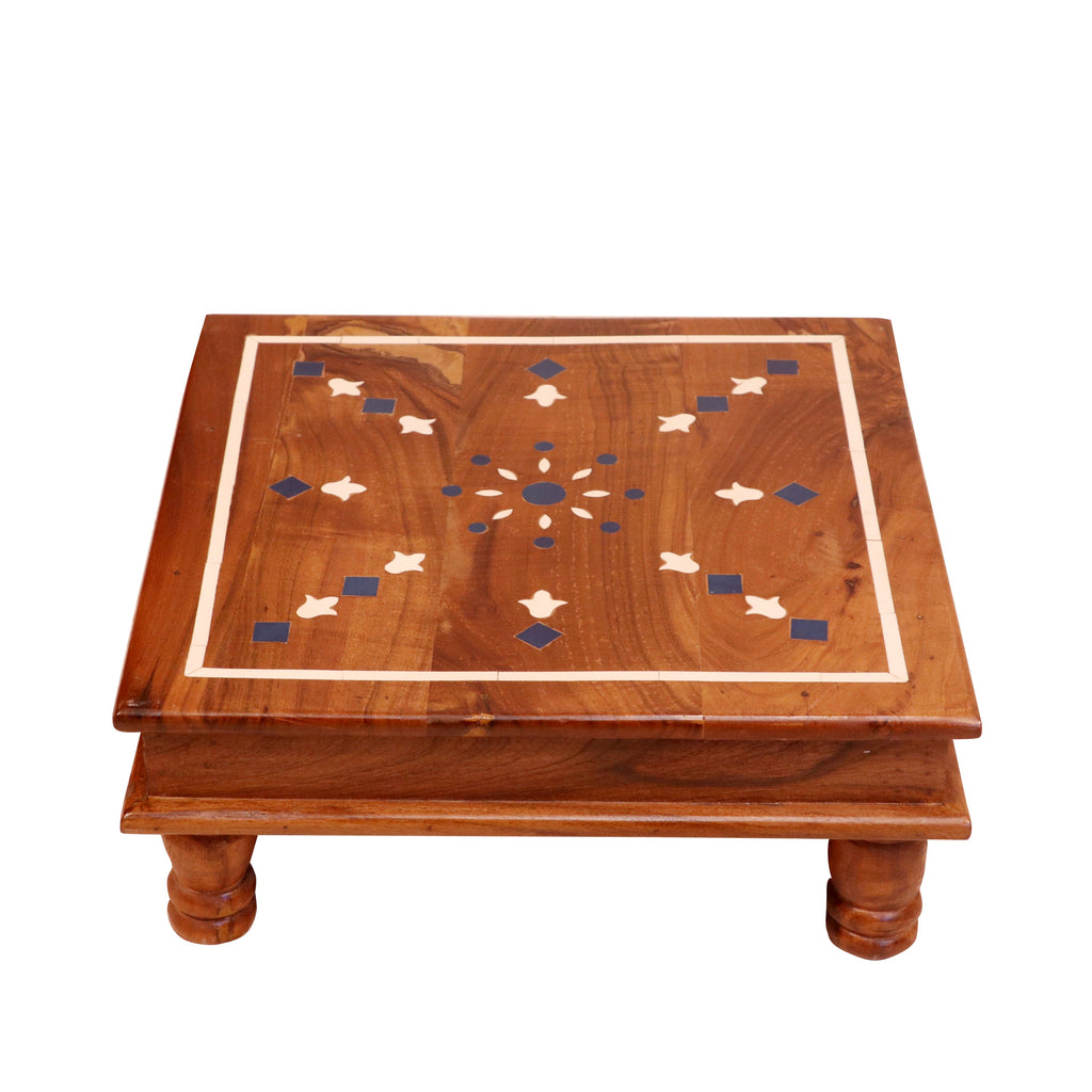 Elara Floral Inlay Bajot Table — view 3
