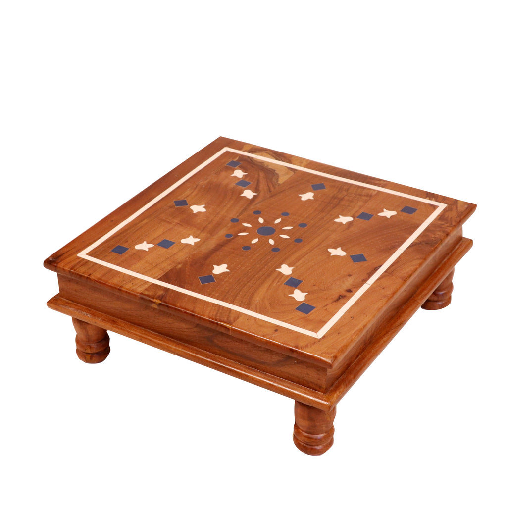 Elara Floral Inlay Bajot Table — view 1