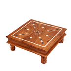Elara Floral Inlay Bajot Table — view 1