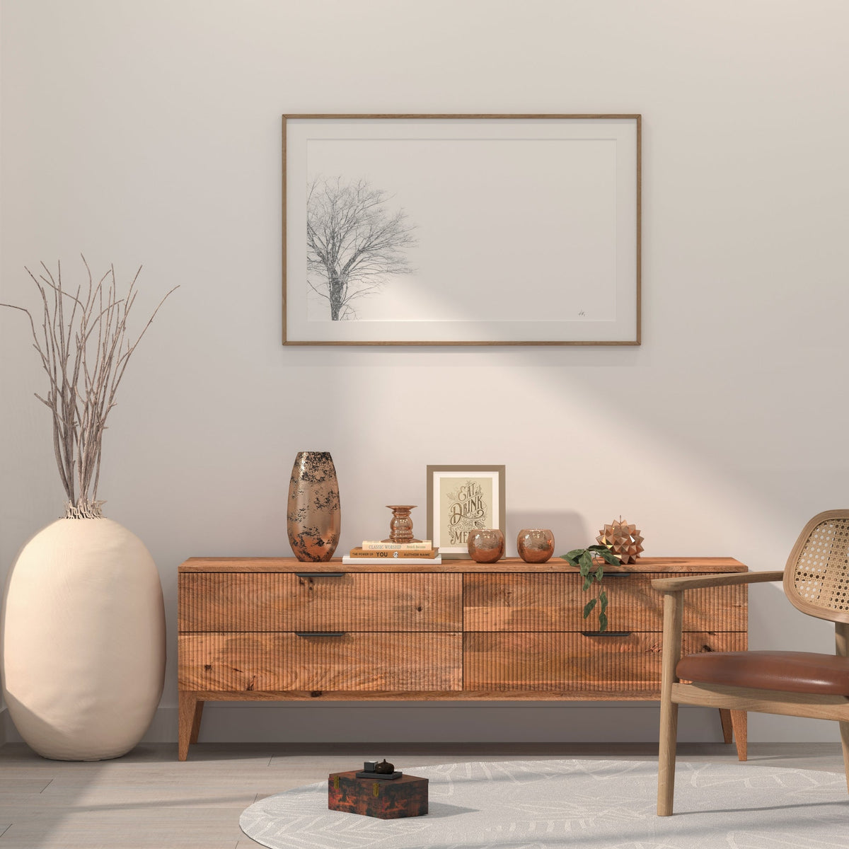 Laurel Solid Wood TV Unit — view 1