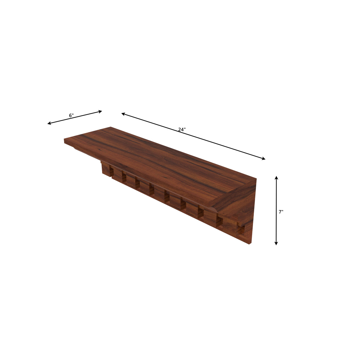 Sable Solid Wood Wall Shelf — view 6