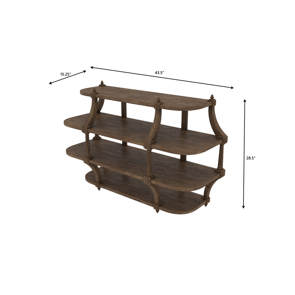 Orla Curved Vintage Wall Shelf — view 2