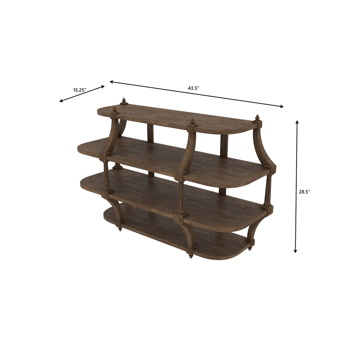 Orla Curved Vintage Wall Shelf — view 2