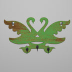 Arden Swan Green Engineered Wood 3-Hook Wall Rack — view 2