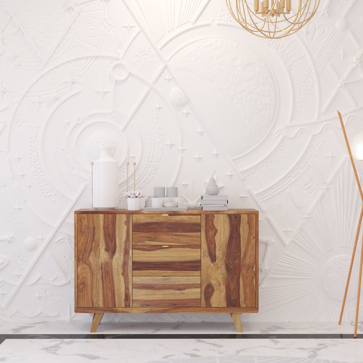 Flora Solid Wood Storage Cabinet — view 1