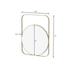 Bellamy Geometric Gold Metal Wall Mirror — view 6