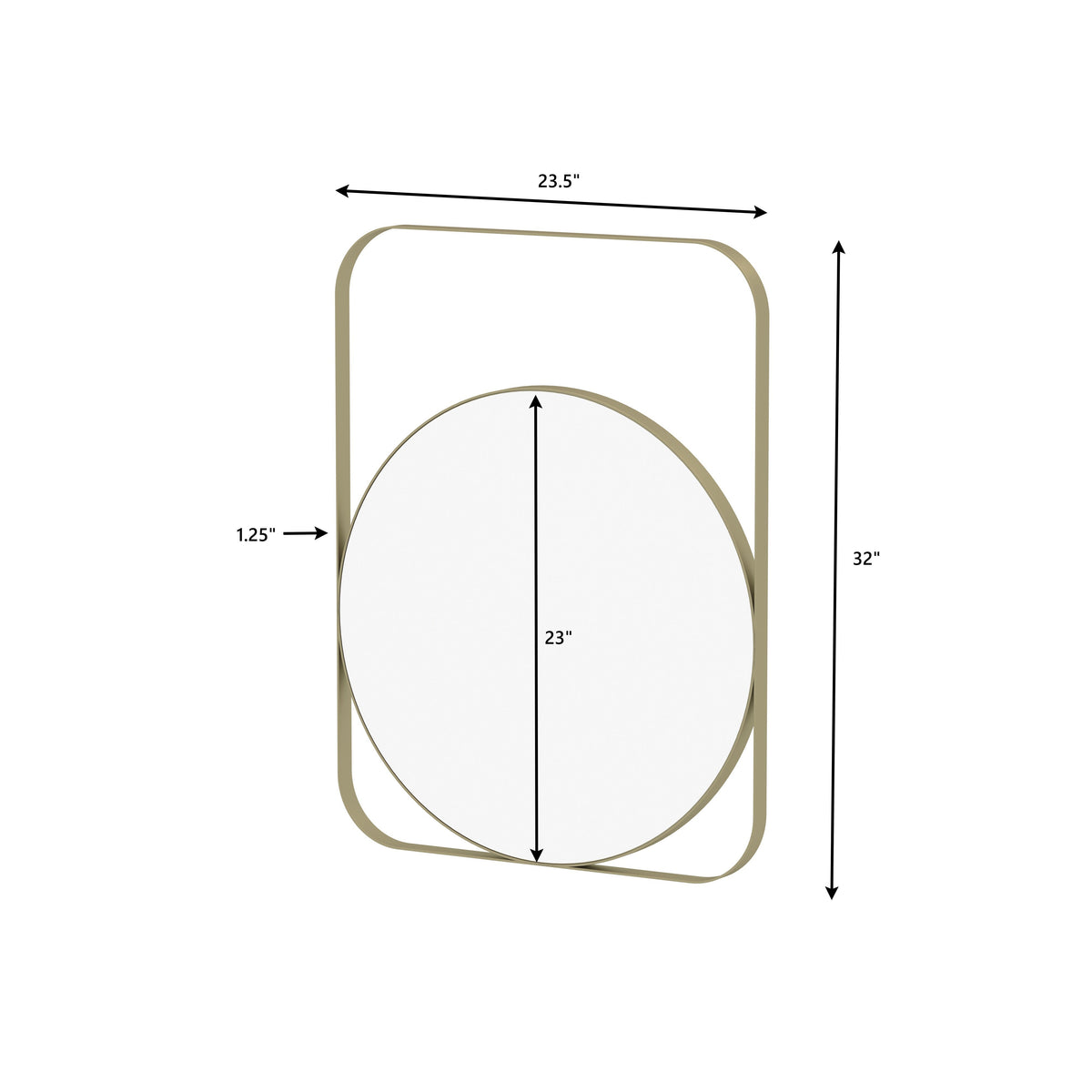 Bellamy Geometric Gold Metal Wall Mirror — view 6