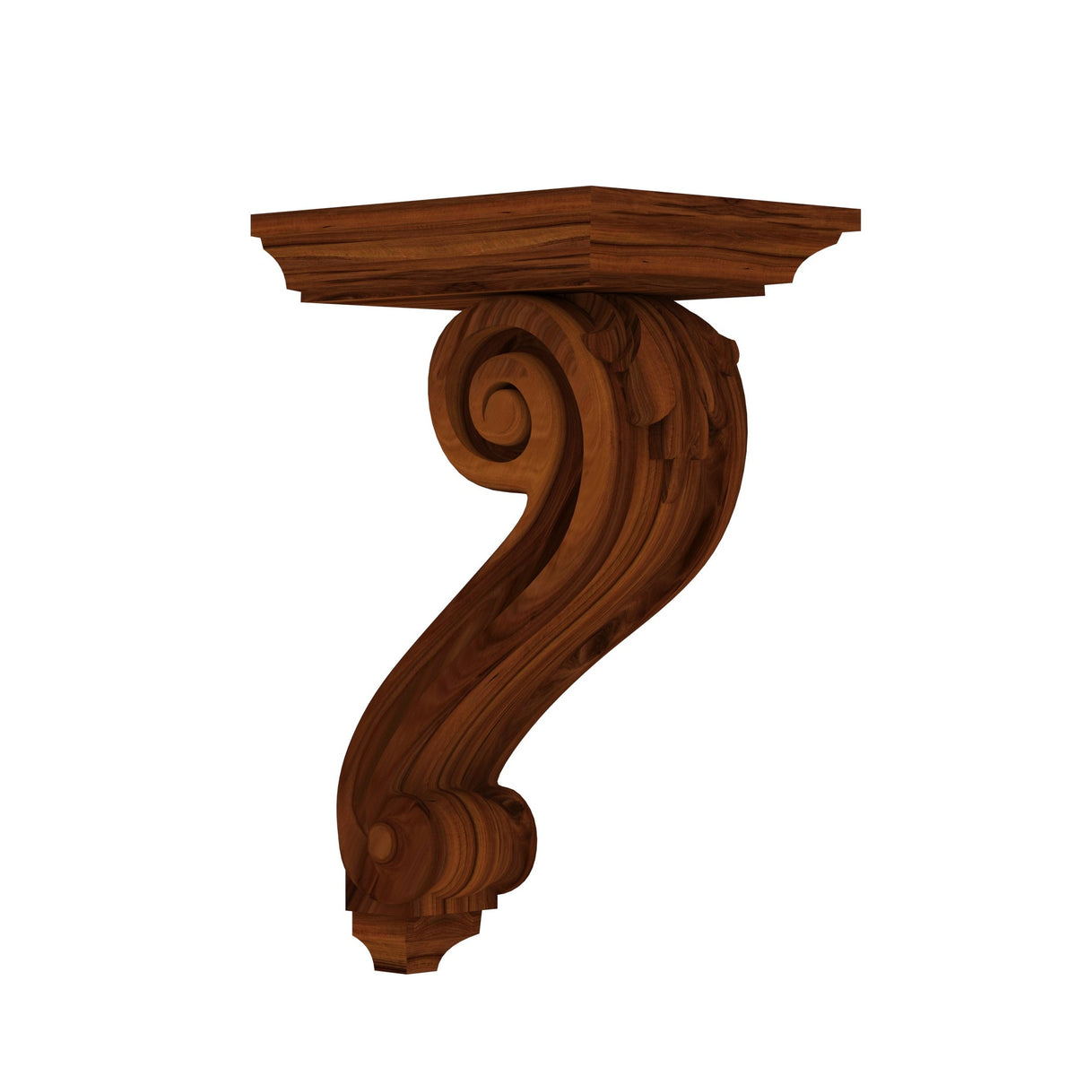 Seren Carved Scroll Wall Shelf — view 1