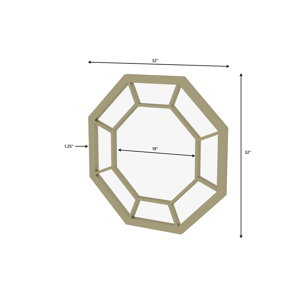 Arlo Geometric Octagonal Metal Wall Mirror — view 6