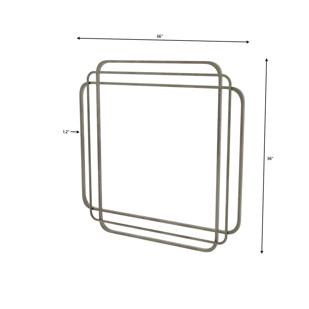 Briar Square Corner Metal Wall Mirror — view 6