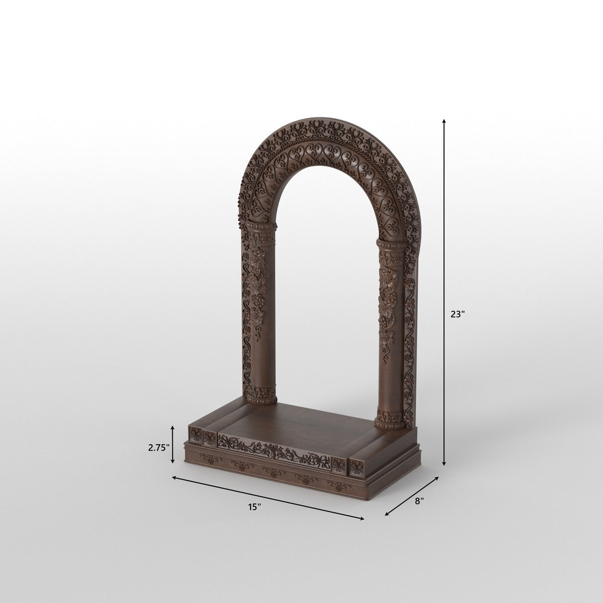 Bellamy Carved Arched Home Temple — view 6
