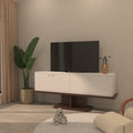 Flora Floating Pedestal Engineered Wood TV Unit — view 1