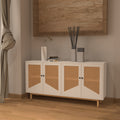 Briar Geometric Cane Engineered Wood Sideboard — view 1