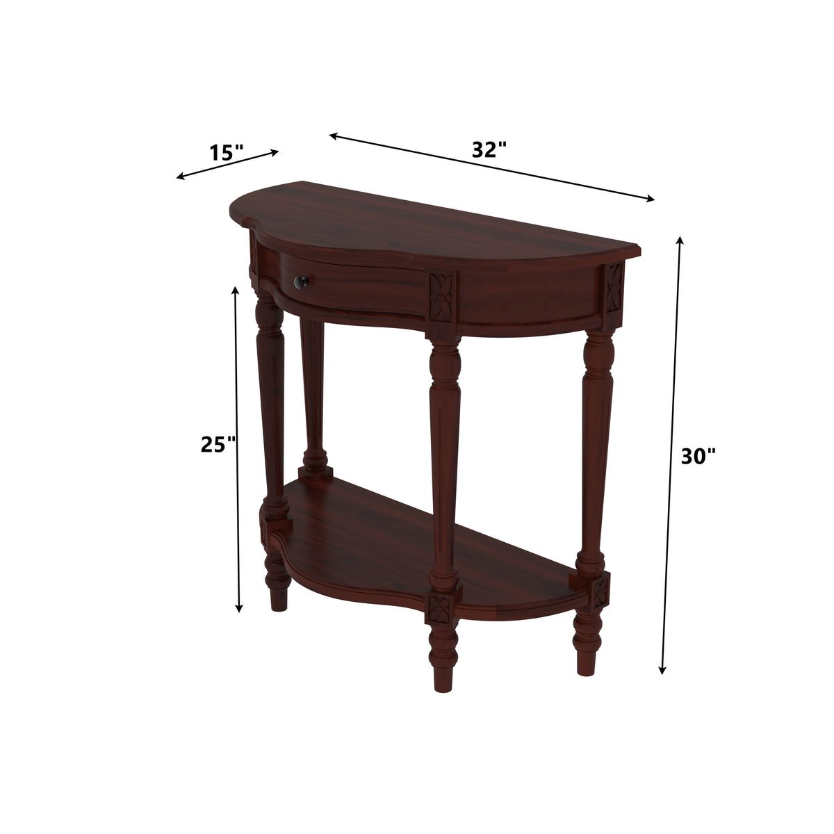 Hazel Solid Wood Console Table — view 7