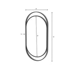 Calista Oval Black Metal Wall Mirror — view 6
