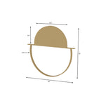 Calla Oval Gold Metal Wall Mirror — view 6