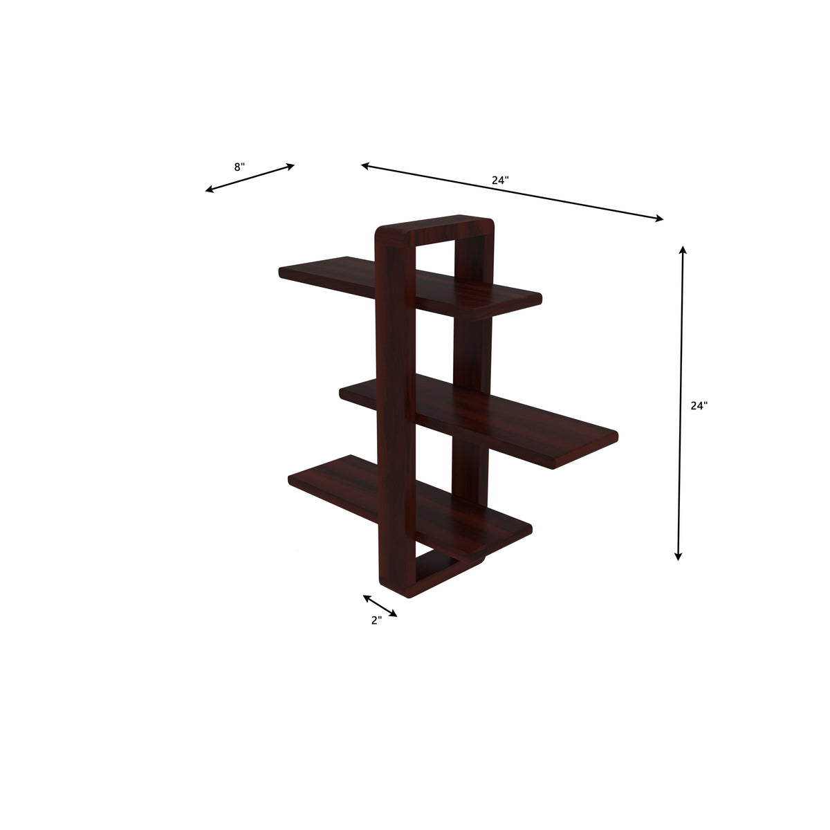Petra Solid Wood Wall Shelf — view 2