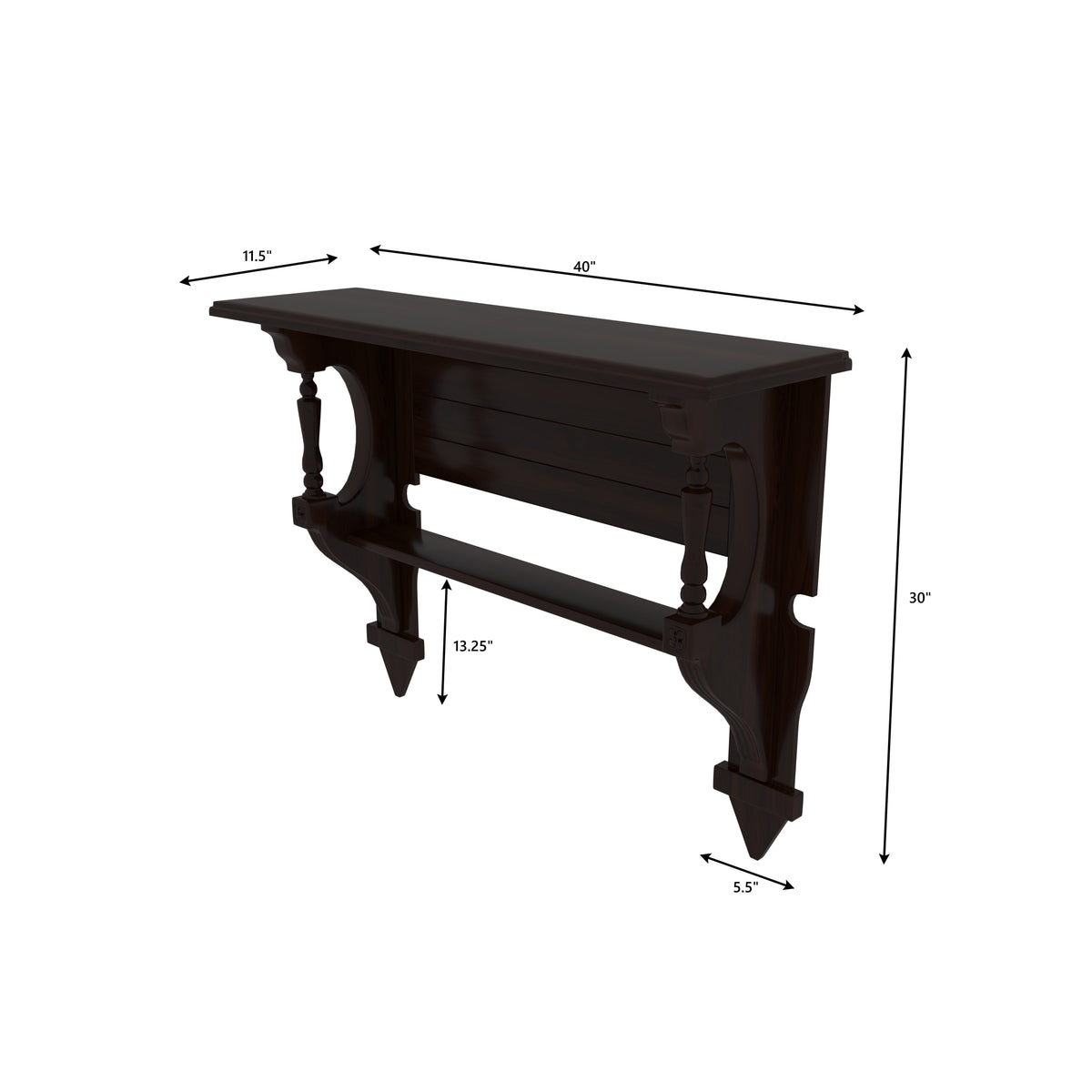 Viola Solid Wood Wall Shelf — view 6