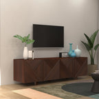 Evora Geometric Carved TV Unit — view 1