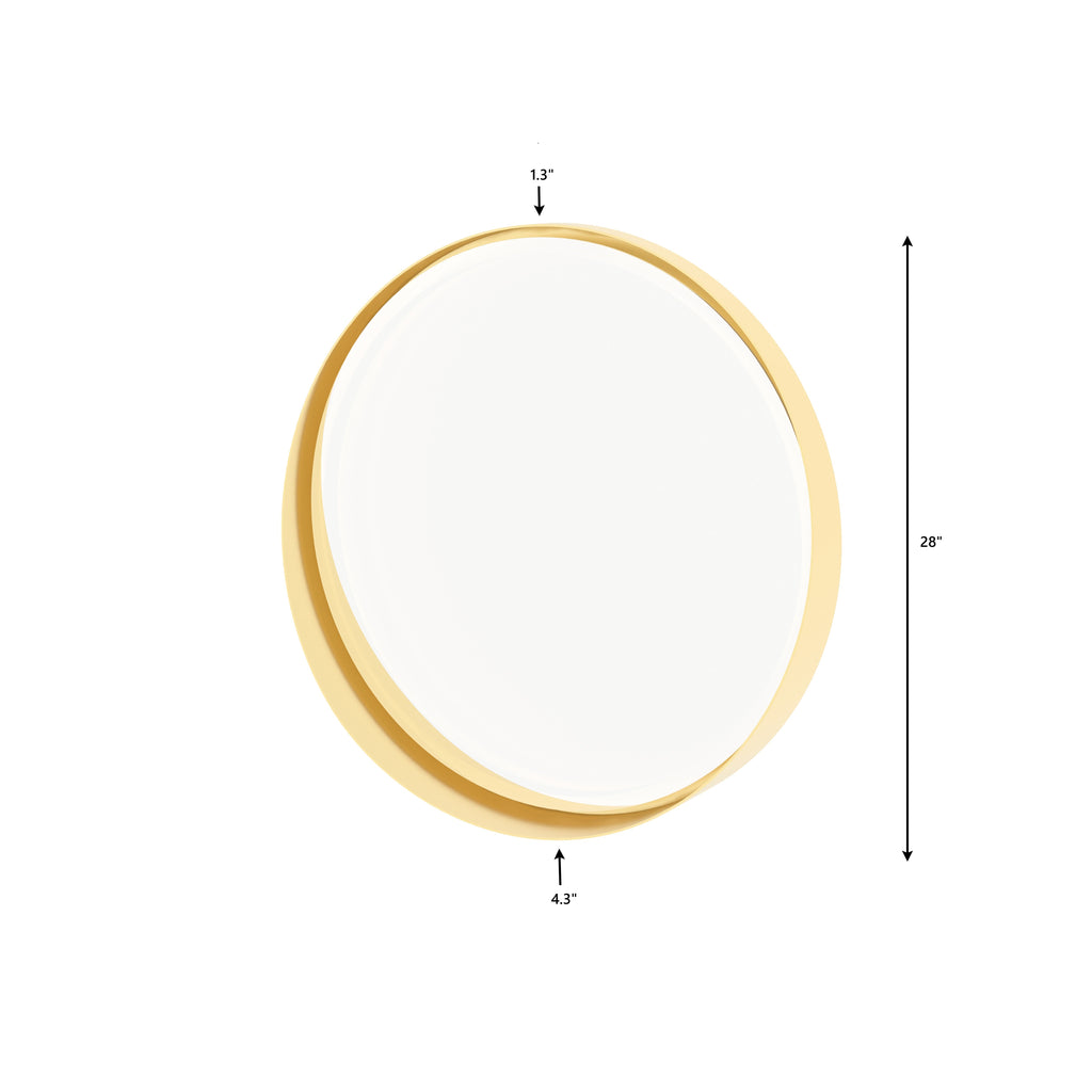 Dalia Round Gold Metal Wall Mirror — view 6