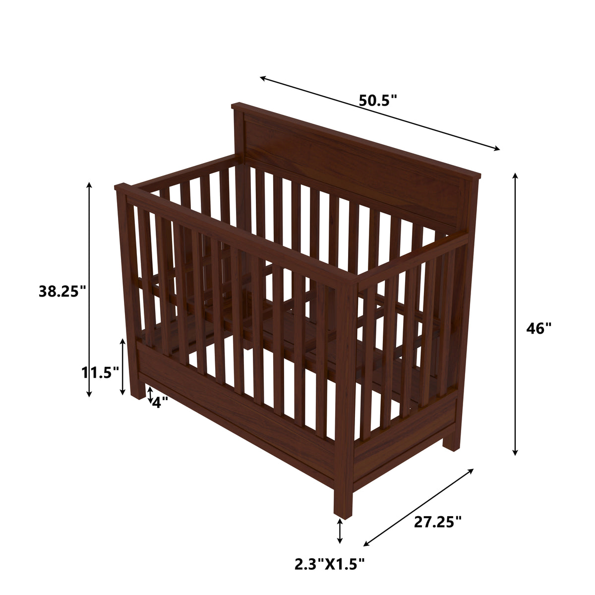 Aveline Slatted Cradle — view 3
